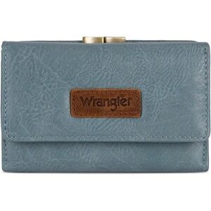 Wrangler Trifold Blue Wallet